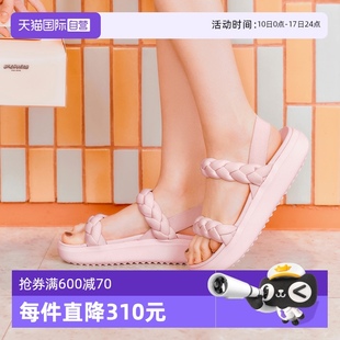 自營 涼鞋 Skechers斯凱奇夏秋新款 輕便軟彈厚底沙灘鞋 運(yùn)動 女鞋