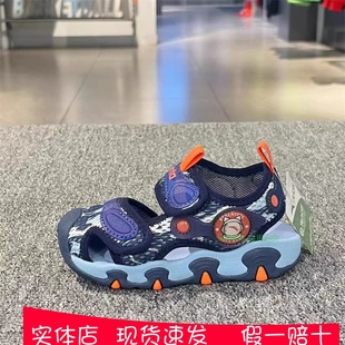 322320067 312320067魔術貼包頭款 安踏兒童2023夏款 男小童沙灘涼鞋