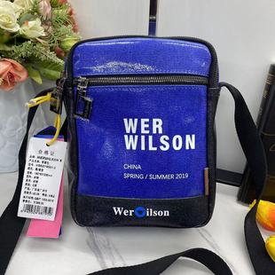 小方包專柜正品 時尚 werwilson男包 斜挎包單肩豎款 威爾遜男包新款