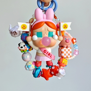 正版 Crybaby哭娃迅游系列汽車鑰匙扣卡通包包掛件可愛掛飾禮物女
