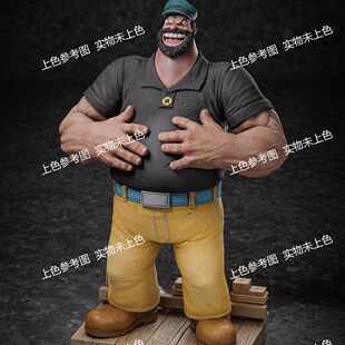 獨家gk白模大力水手 波比3d打印模型白模上色練習雕像高顏值