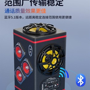 雙低音車載低音炮12V汽車音響大功率貨車音響24V藍牙音V箱家用220