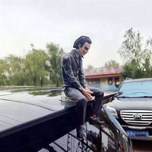車頂希斯萊杰小丑k車載擺件坐姿公仔車身掛件汽車尾部車外玩偶擺