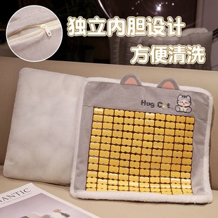 客廳沙發竹席靠墊辦公室座椅護腰靠枕可拆洗抱枕桌上午休趴睡枕頭