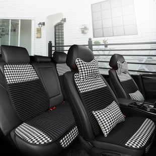 蕎麥汽車c坐墊單片夏季 座套女座墊防滑座椅 透氣無靠背三件套四季