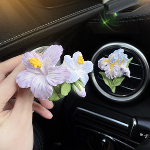 木槿花香薰擴香石汽車空調出香水夾ins高級車內淡香飾品