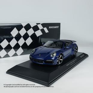 保時(shí)捷 911 992 迷你切 敞篷 TURBO 汽車模型擺件