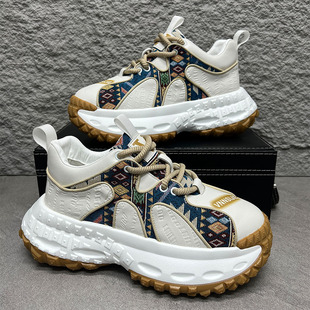 小眾輕奢軟底輕質(zhì)運(yùn)動(dòng)休閑鞋 歐洲站男鞋 厚底高幫鞋 新款 潮 2025個(gè)性