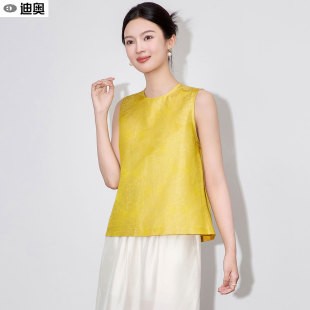 提花香云紗馬甲T恤高級感小衫 迪奧國風氣質(zhì)背心女夏25新款 新中式