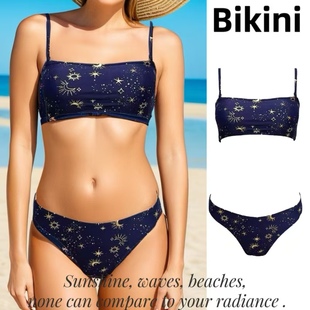 Amber外單bikini比基尼女士性感泳衣高級感溫泉海邊度假帶胸墊
