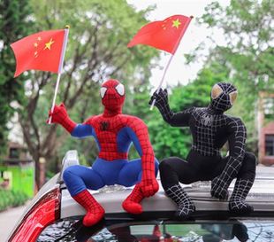 汽車外部掛件車頂車屁股后備箱車載裝 飾玩偶電動車蜘蛛俠汽車擺件