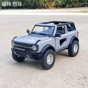 32福特烈馬敞篷越野車合金汽車模型回力聲光玩具車金屬汽車擺件