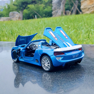 918合金敞篷跑車汽車模型男孩玩具車仿真金屬開門回力 32保時