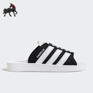 JQ7421 三葉草男女輕便透氣休閑沙灘拖鞋 Adidas 阿迪達(dá)斯正品