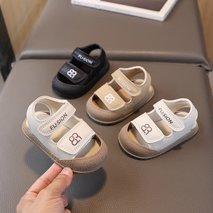 兒童軟底沙灘鞋 新品 新款 夏季 女 折扣奧特萊斯撤柜清倉(cāng)男童包頭涼鞋