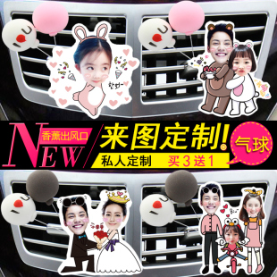 汽車(chē)車(chē)載香薰香水空調(diào)出風(fēng)口車(chē)內(nèi)裝 飾品擺件創(chuàng)意照片定制diy相冊(cè)