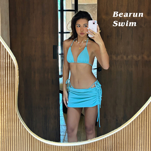 海邊度假風(fēng)泳裝 BEARUN 女2025新款 分體泳衣套裝 SWIM