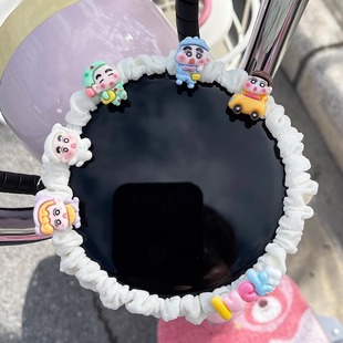 卡通泡芙電動車大燈保護套裝 飾品臺鈴愛瑪雅迪電瓶車可愛配件通用