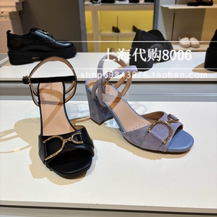 健樂士2025夏季 高跟露腳趾圓頭潮奢涼鞋 女鞋 涼鞋 D55RPA 時(shí)尚 Geox
