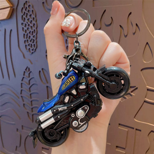 創(chuàng)意合金哈雷摩托車禮品機(jī)車仿真賽車書包掛件玩具擺件汽車鑰匙扣