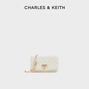 CHARLES&KEITH夏女包CK2 70160131菱格鏈條單肩斜挎包小方包婚包