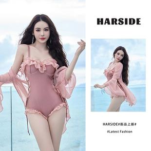 泡溫泉海邊度假連體兩件套泳裝 2025新款 高品質泳衣女夏季 HARSIDE