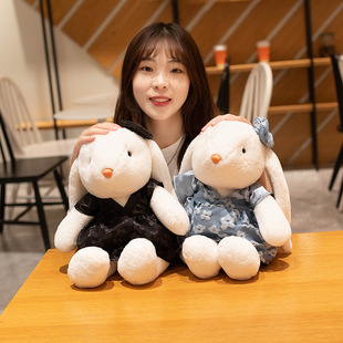 兔子玩偶小號可愛娃娃公仔送女孩生日禮物抱著睡覺垂耳兔毛絨玩具