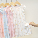 兒童睡衣公主風女童睡裙莫代爾夏季 小女孩寶寶春秋家居服 冰絲薄款
