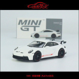 保時杰911 992 現貨MINI 仿真車模 GT3超跑 合金汽車模型