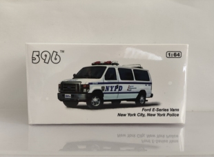 包郵 黑色便衣合金汽車模型 596福特E350仿真紐約警察NYPD涂裝