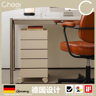 德國Cheei 桌下多層文件抽屜收納置物架辦公室可移動推車儲物邊柜