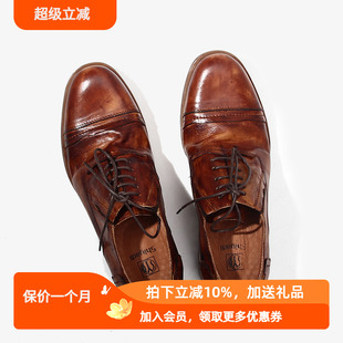 男真皮復古休閑皮鞋 男手工做舊擦色潮鞋 軟面皮 鞋 TRD英倫復古工裝