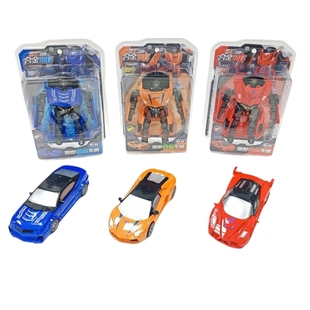 兒童合金車(chē)模變形機(jī)器人模型男孩迷你益智玩具手辦1：32變形汽車(chē)
