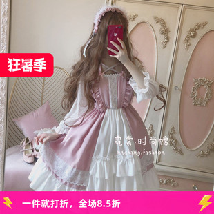 連衣裙2024新款 萌 仙女裙軟妹可愛原創Lolita洛麗塔裙子女學生韓版