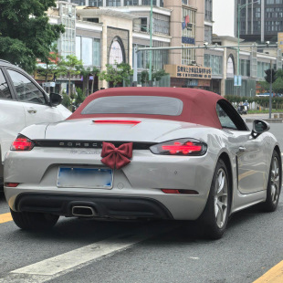 汽車蝴蝶結(jié)裝 飾擺件車尾掛件女生后備箱車貼飾品摩托車外玩偶車載