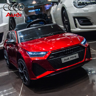 奧迪RS6兒童電動(dòng)車(chē)四輪小孩汽車(chē)帶遙控可坐童車(chē)寶寶玩具車(chē)可坐人