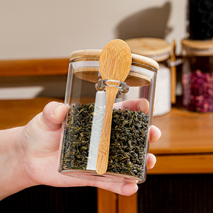 玻璃茶葉罐密封罐茶葉儲存罐茶葉分裝 盒小茶葉罐便攜紅茶花茶罐子