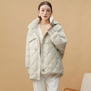 含白鴨絨連帽中長款 2024新款 羽絨服女 JY冬裝 Outlets專柜正品