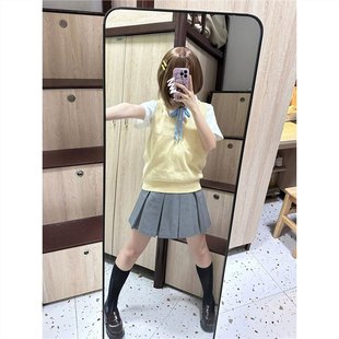 輕音cos衣服平澤唯日系學(xué)院jk制服cosplay針織v領(lǐng)甜辣套裝 女