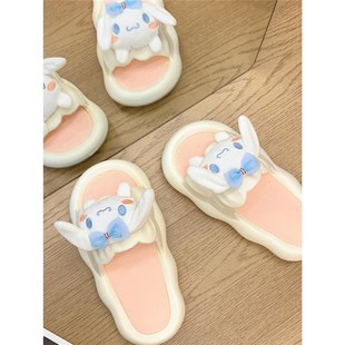 玉桂狗拖鞋 踩屎感可外穿卡通涼 可愛女學生宿舍防滑防臭D厚底涼鞋