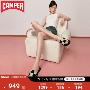 外出通勤休閑軟底粗跟拖鞋 氣質簡約涼鞋 Dana夏季 Camper看步女鞋