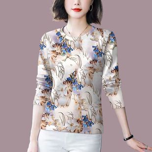減齡長袖 打底衫 遮肚T恤女上衣 中老年折扣時尚 清倉撿漏外貿媽媽裝