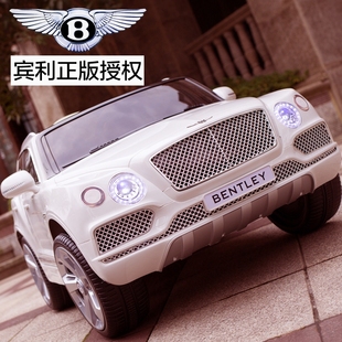 Bentley賓利兒童電動汽車可坐人小孩寶寶嬰兒帶遙控玩具 官方