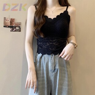 百搭純欲蕾絲小背心吊帶內(nèi)衣女春秋甜辣修身 抹胸內(nèi)搭打底上衣夏p9