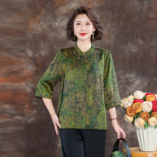 復古優雅真絲襯衫 媽媽氣質小衫 香云紗上衣2025新款 齊黛品牌真正