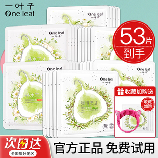 一葉子補水面膜天才保濕 女 緊致美白淡斑舒緩修護貼片面膜專柜正品