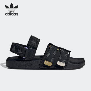 阿迪達斯正品 透氣運動涼鞋 男鞋 魔術貼沙灘鞋 GX2185 女鞋 Adidas