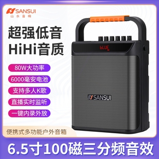 山水X500手提廣場舞音響戶外K歌箱低音炮便攜小型直播無線藍牙音