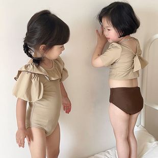 韓國女童泳衣兒童連體女孩游泳衣可愛分體寶寶嬰幼兒洋氣泳衣泳褲