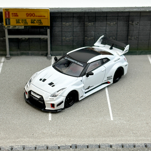 35GT 合金汽車模型收藏 白色 lb寬體 R35 GTR 日產